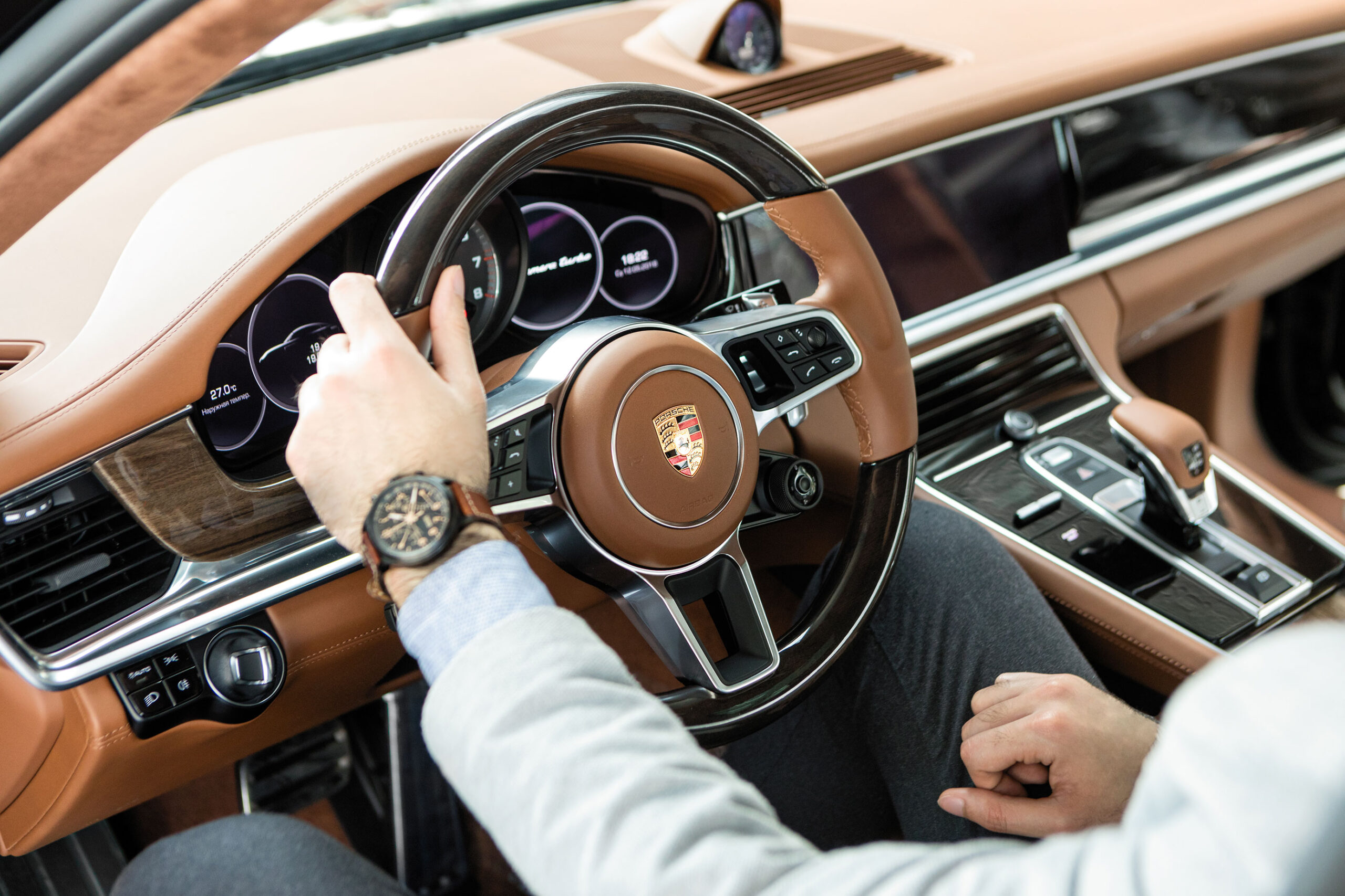 Porsche car interior