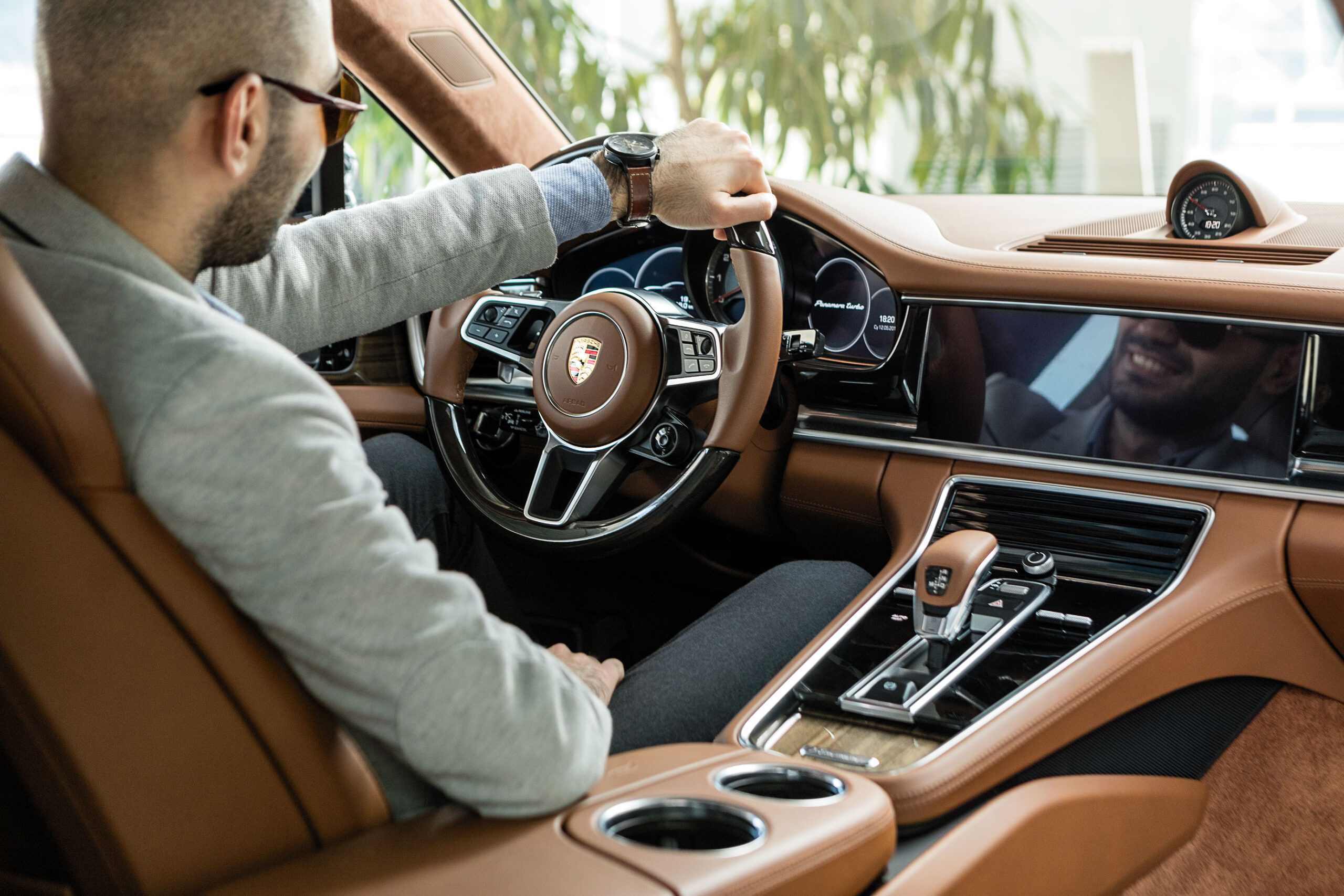 Porsche car interior